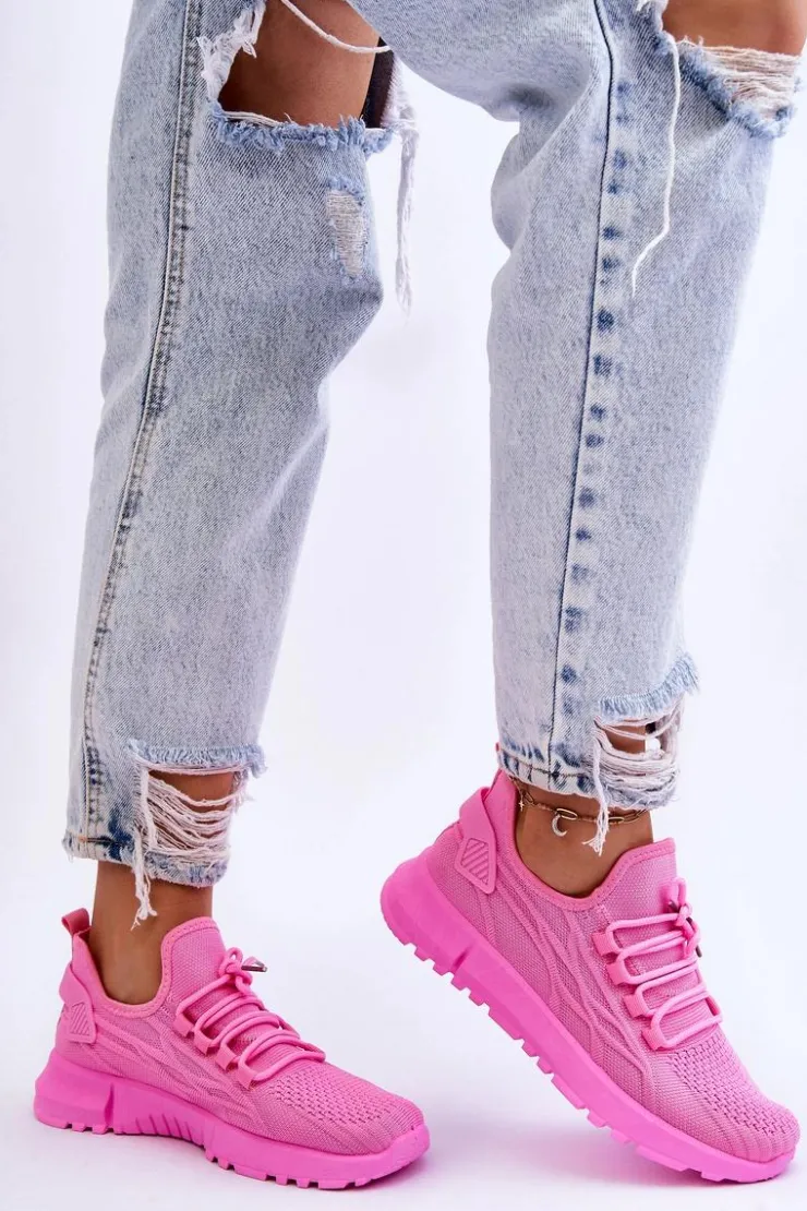 New Boto Damskie Wsuwane Buty Sportowe Sneakersy Różowe Rosett