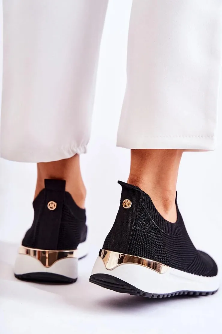 Boto Damskie Wsuwane Buty Sportowe Czarne Ardenza