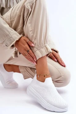 Damskie Boto Damskie Wsuwane Buty Sportowe Białe Ferive