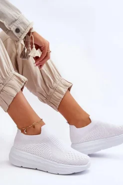 Damskie Boto Damskie Wsuwane Buty Sportowe Białe Ferive