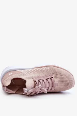 Big Star Shoes Buty Sportowe Big Star|Sneakersy Damskie*Damskie Wsuwane Buty Sportowe Memory Foam System Big Star LL274A141 Nude