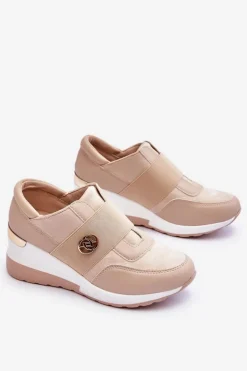 Evento Sneakersy Damskie*Damskie Wsuwane Buty Sportowe Beżowe Jonas