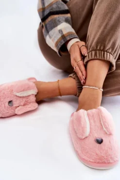 Damskie Boto Damskie Wsuwane Futrzane Papcie Jasnoróżowe Remmi