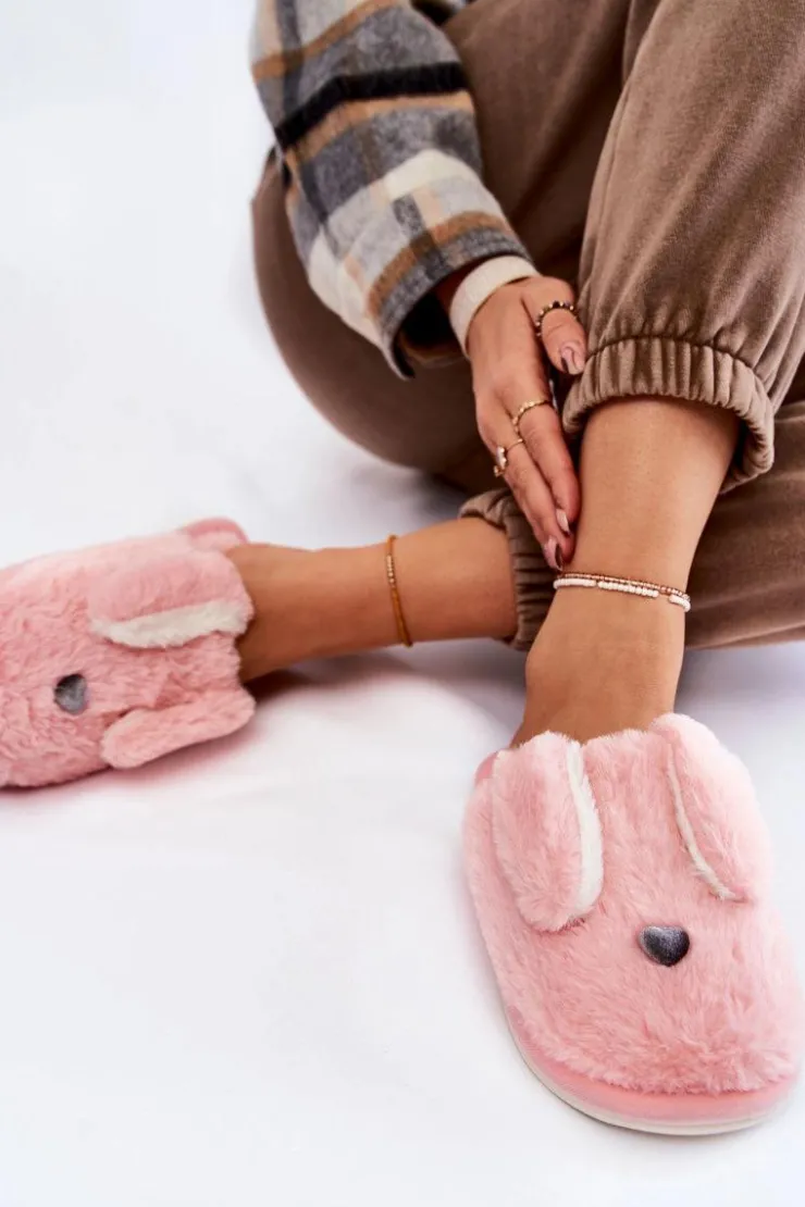 Damskie Boto Damskie Wsuwane Futrzane Papcie Jasnoróżowe Remmi