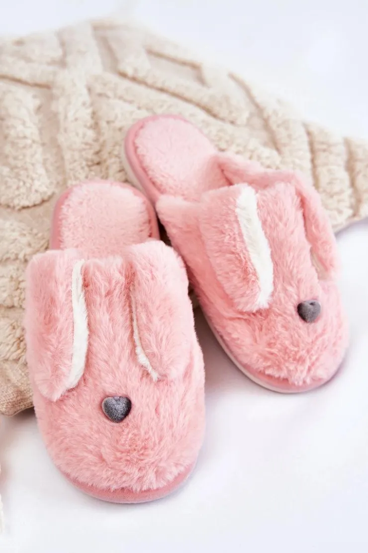 Damskie Boto Damskie Wsuwane Futrzane Papcie Jasnoróżowe Remmi