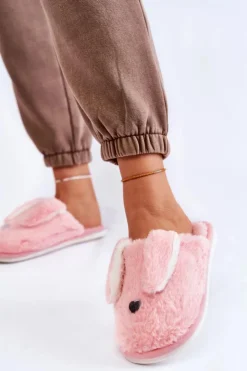 Damskie Boto Damskie Wsuwane Futrzane Papcie Jasnoróżowe Remmi