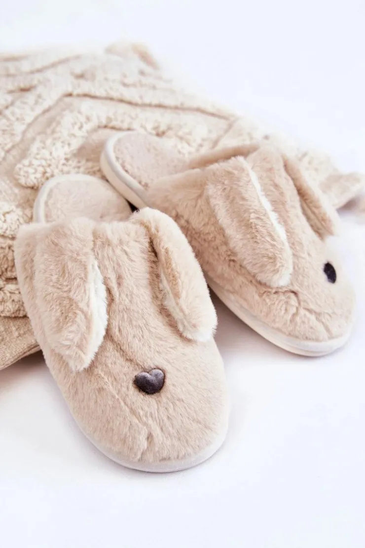 Damskie Boto Damskie Wsuwane Futrzane Papcie Beżowe Remmi