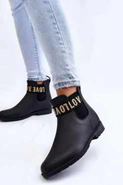 Damskie Boto Damskie Wsuwane Kalosze Czarne Joline