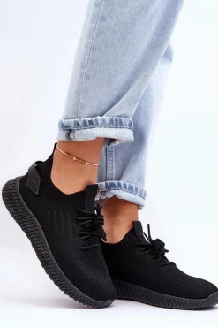 Boto Buty Sportowe Na Platformie|Sneakersy Damskie*Damskie Wsuwane Materiałowe Buty Sportowe Czarne Zauna