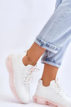 GOE Buty Sportowe Na Platformie|Sneakersy Damskie*Damskie Wsuwane Skarpetkowe Buty JJ2N4079 Białe