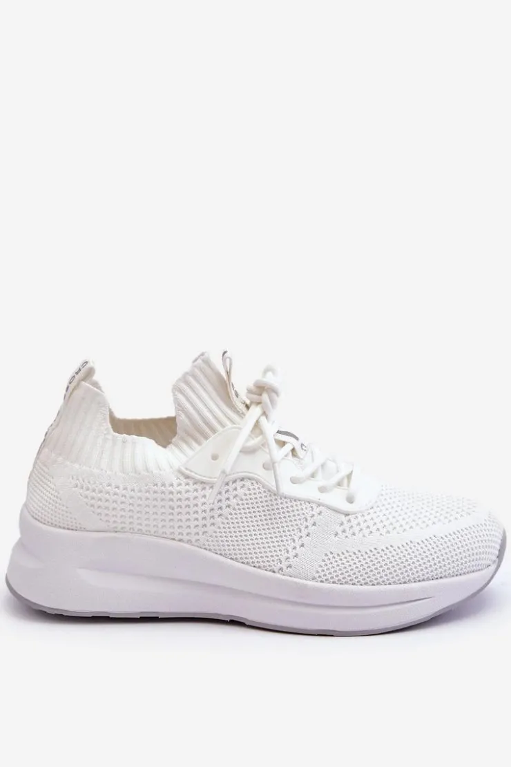 Cross Jeans Buty Sportowe Na Platformie|Sneakersy Damskie*Damskie Wsuwane Sneakersy LL2R4031C Białe Biały