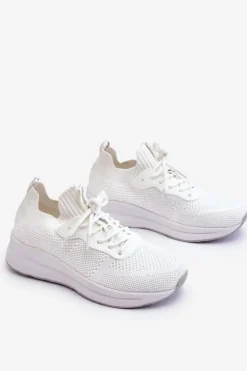 Cross Jeans Buty Sportowe Na Platformie|Sneakersy Damskie*Damskie Wsuwane Sneakersy LL2R4031C Białe Biały