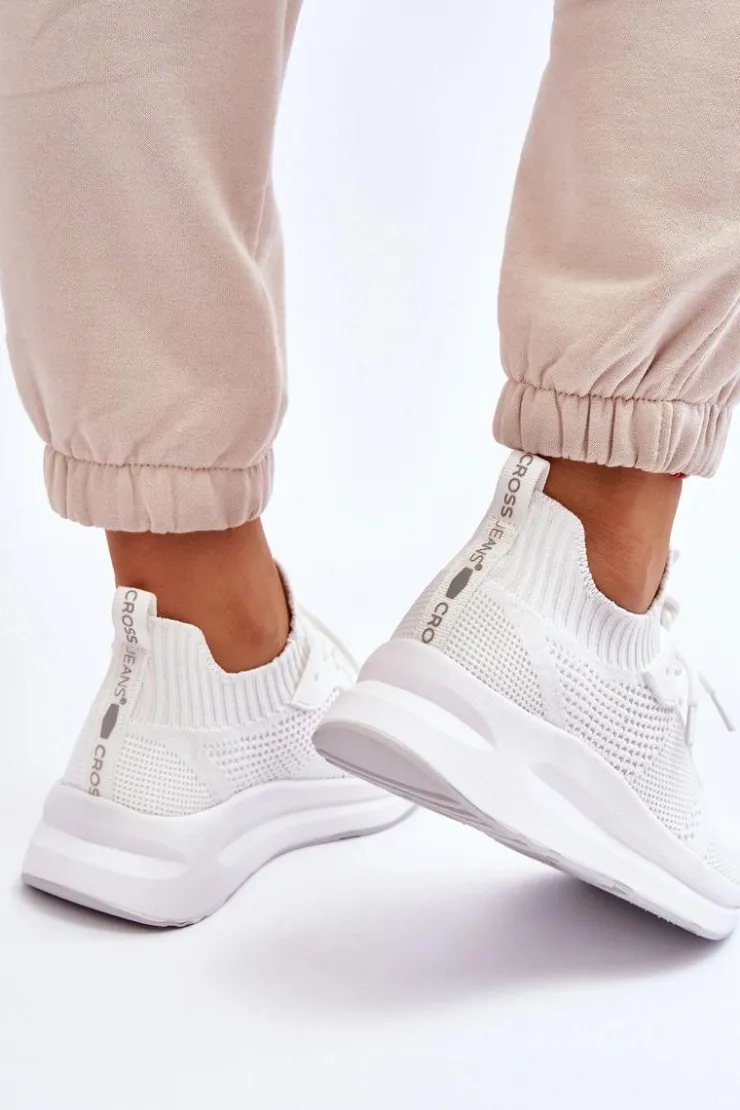 Cross Jeans Buty Sportowe Na Platformie|Sneakersy Damskie*Damskie Wsuwane Sneakersy LL2R4031C Białe Biały