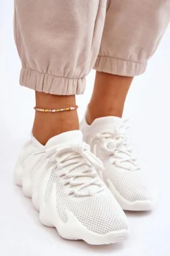 Boto Sneakersy Damskie*Damskie Wsuwane Sneakersy Białe Myles
