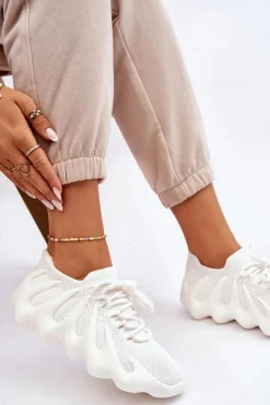 Boto Sneakersy Damskie*Damskie Wsuwane Sneakersy Białe Myles