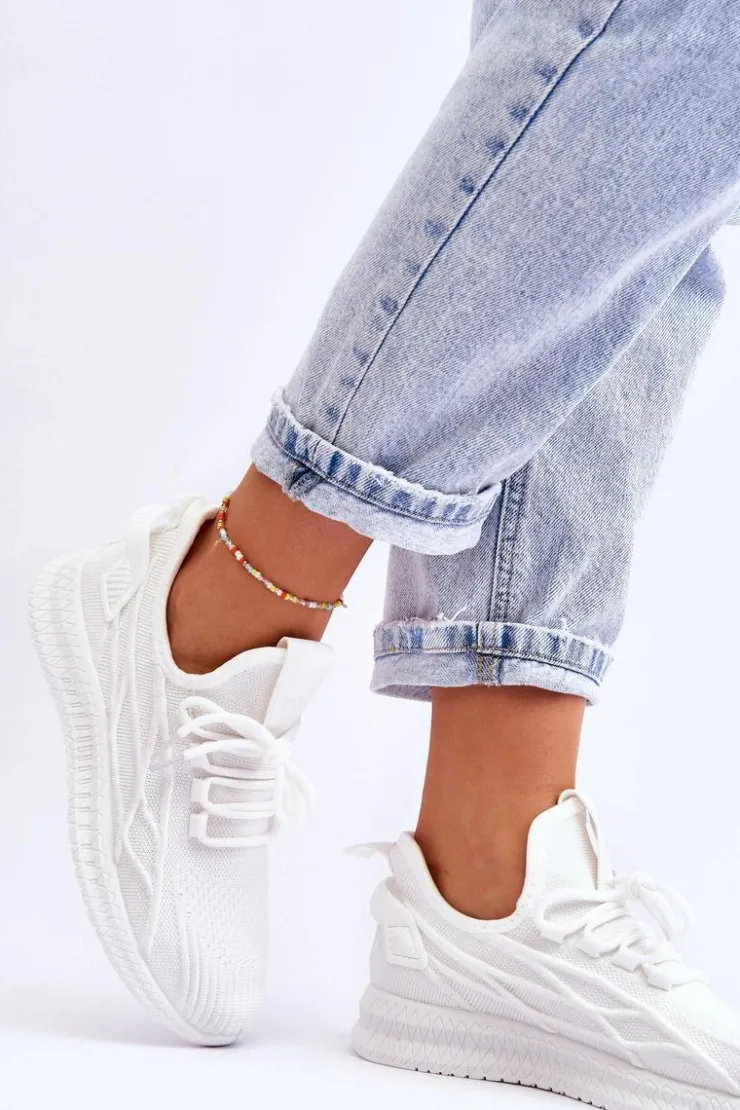 Sale Big Star Shoes Damskie Wsuwane Sneakersy Big Star LL274712 Białe