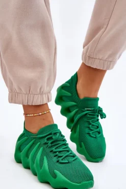 Damskie Boto Damskie Wsuwane Sneakersy Zielone Myles