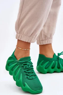 Damskie Boto Damskie Wsuwane Sneakersy Zielone Myles