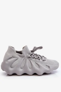 Boto Sneakersy Damskie*Damskie Wsuwane Sneakersy Szare Myles