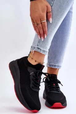 Damskie Cross Jeans Damskie Wsuwane Sneakersy LL2R4032C Czarne