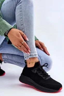 Damskie Cross Jeans Damskie Wsuwane Sneakersy LL2R4032C Czarne