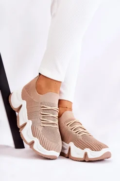 Discount Boto Damskie Wsuwane Sneakersy Beżowe Dayen