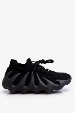 Online Boto Damskie Wsuwane Sneakersy Czarne Myles