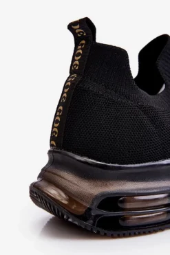 GOE Buty Sportowe Na Platformie|Sneakersy Damskie*Damskie Wsuwane Sportowe Buty LL2N4032 Czarne