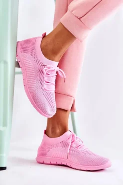 Boto Sneakersy Damskie*Damskie Wsuwane Sportowe Buty Różowe Sequro