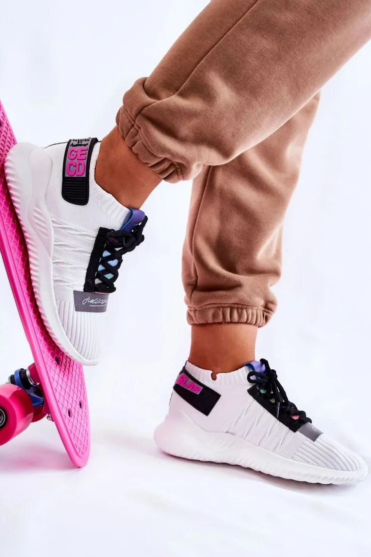 Boto Buty Sportowe Na Platformie|Sneakersy Damskie*Damskie Wsuwane Sportowe Buty Sneakersy Białe Klayra Biały