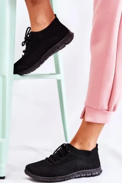 Damskie Boto Damskie Wsuwane Sportowe Buty Czarne Sequro