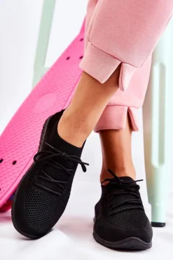 Damskie Boto Damskie Wsuwane Sportowe Buty Czarne Sequro