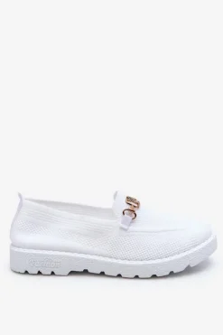 Boto Trampki Damskie Slip-On|Trampki Damskie Niskie*Damskie Wsuwane Tenisówki Slip-On Z Ozdobą Białe Alena