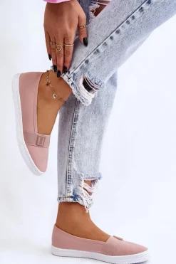 Damskie Big Star Shoes Damskie Wsuwane Tenisówki Big Star LL274202 Nude