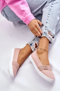 Damskie Big Star Shoes Damskie Wsuwane Tenisówki Big Star LL274202 Nude