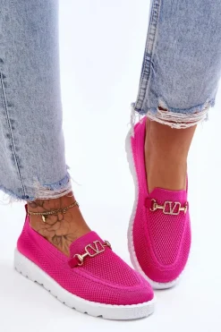 Damskie Boto Damskie Wsuwane Tenisówki Slip-On Z Ozdobą Fuksja Alena