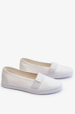 Hot Big Star Shoes Damskie Wsuwane Tenisówki Big Star LL274201 Białe