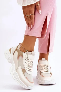 Damskie Boto Damskie Wygodne Buty Sportowe Beżowe Alen