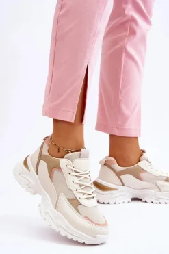 Damskie Boto Damskie Wygodne Buty Sportowe Beżowe Alen