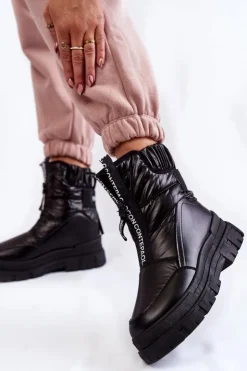 Damskie Buty damskie Vinceza Damskie Wygodne Śniegowce Czarne Elodia