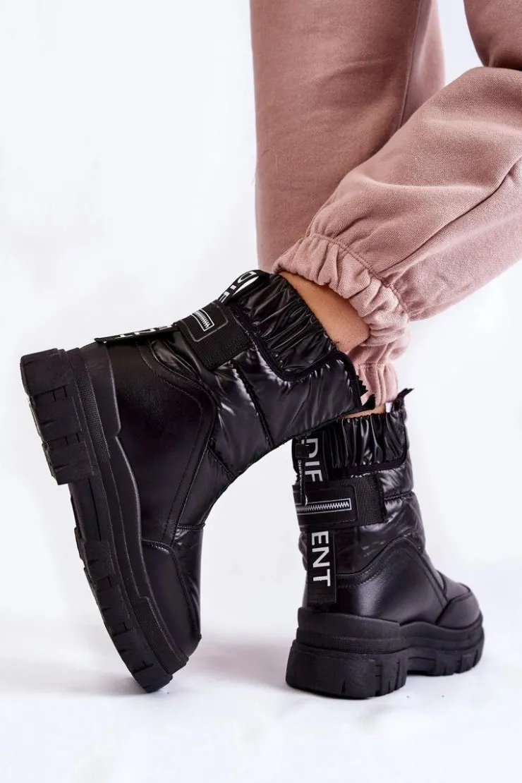 Damskie Buty damskie Vinceza Damskie Wygodne Śniegowce Czarne Elodia