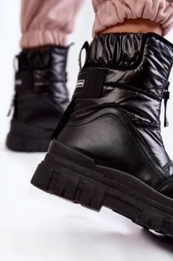 Damskie Buty damskie Vinceza Damskie Wygodne Śniegowce Czarne Elodia