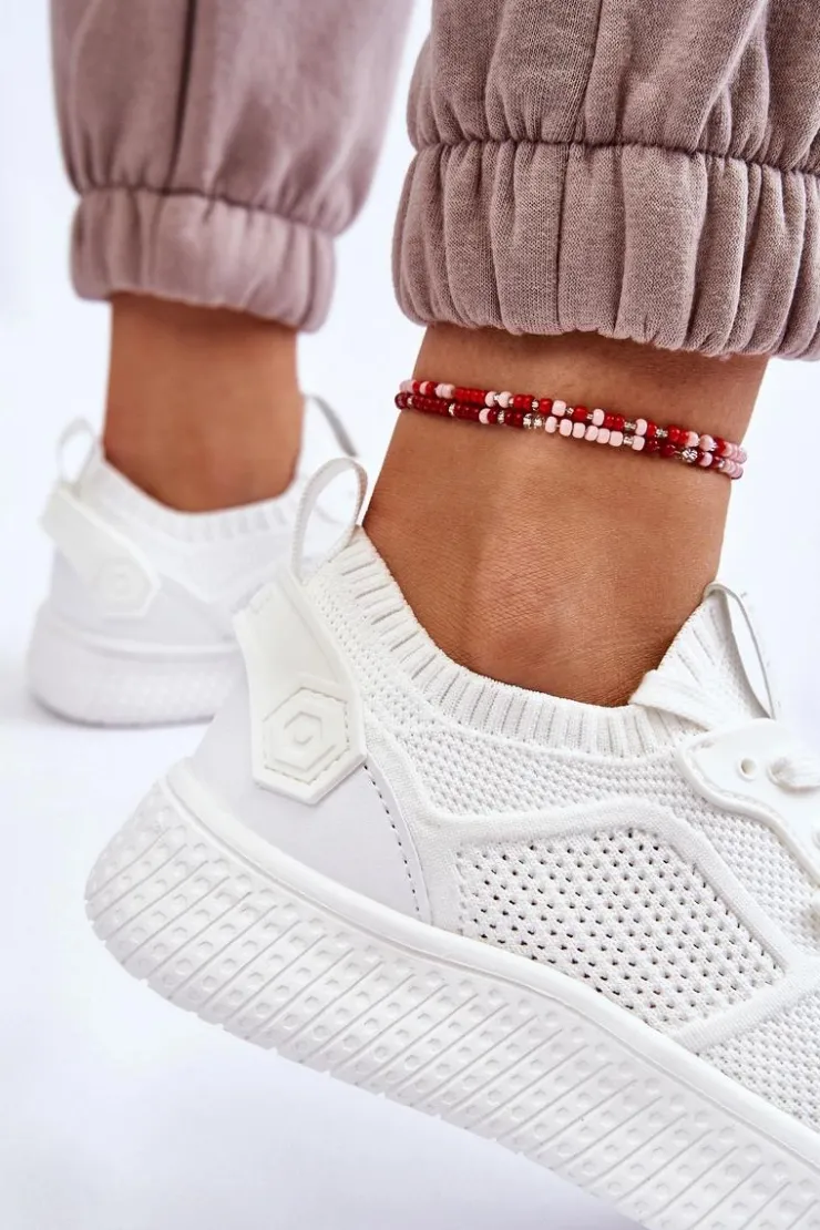 Hot Big Star Shoes Damskie Wygodne Sneakersy Memory Foam System Big Star LL274415 Białe