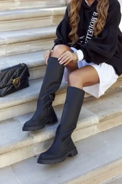 Discount Damskie buty S.Barski Damskie Wysokie Kozaki Czarne Whats Going On