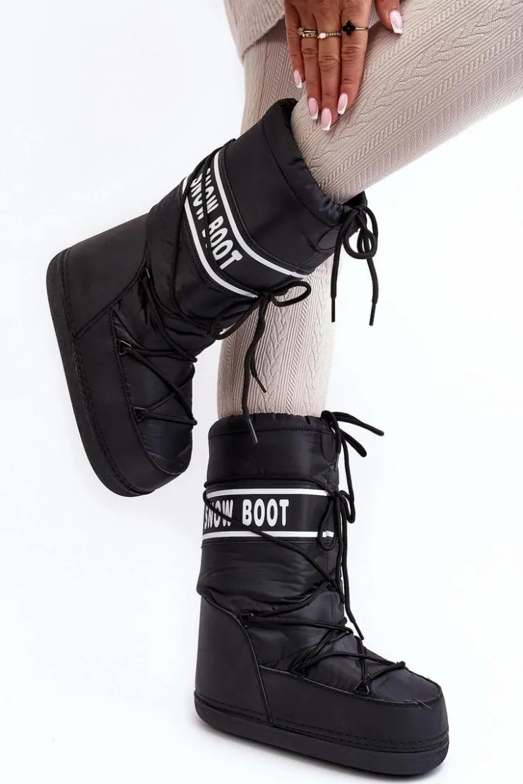 Damskie Boto Damskie Wysokie Śniegowce Czarne Venila