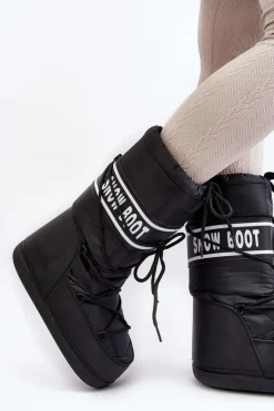 Damskie Boto Damskie Wysokie Śniegowce Czarne Venila