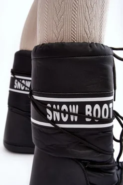 Damskie Boto Damskie Wysokie Śniegowce Czarne Venila