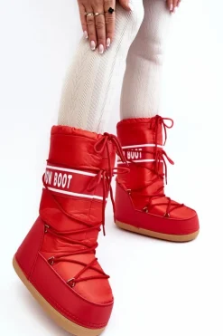 Discount Boto Damskie Wysokie Śniegowce Czerwone Venila Czerwony