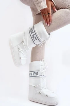 Damskie Boto Damskie Wysokie Śniegowce Białe Venila