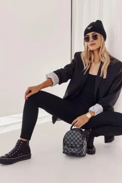 Damskie Big Star Shoes Damskie Wysokie Ocieplane Trampki Big Star KK274173 Czarne